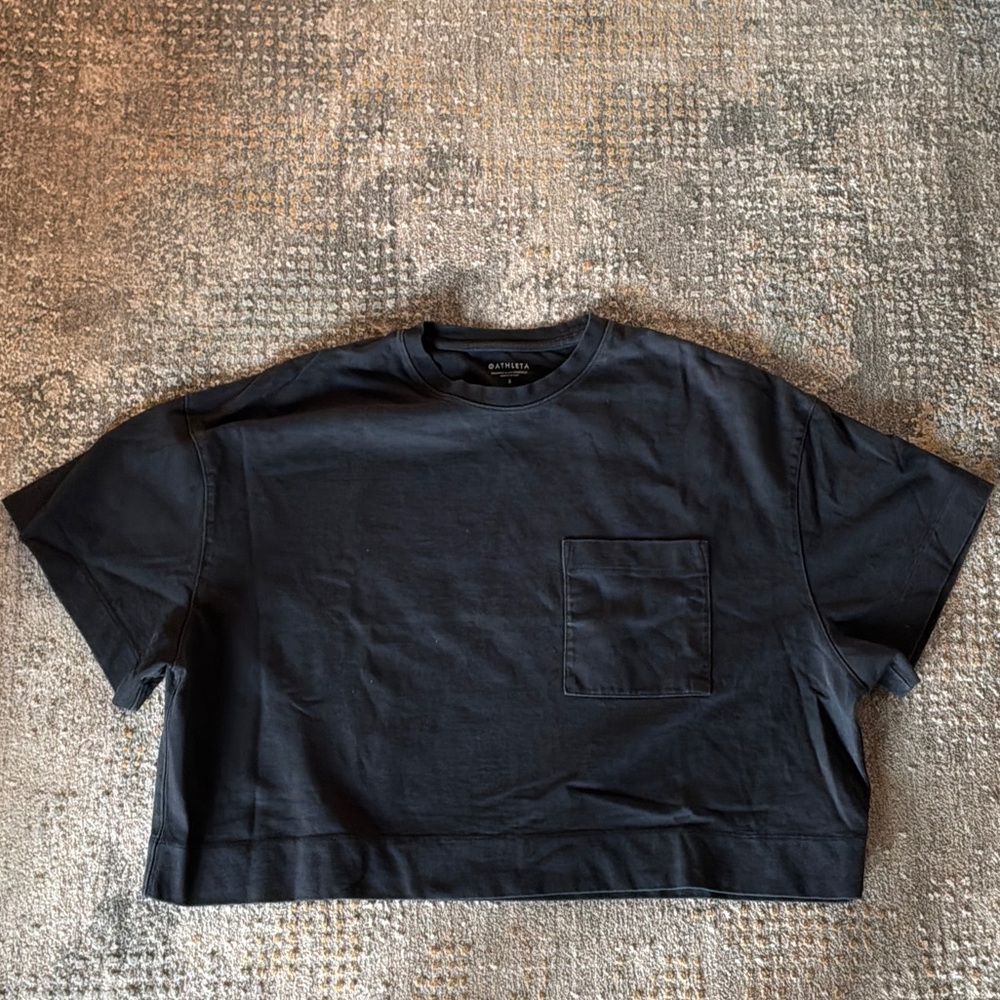 Athleta Navy Crew Neck Tee